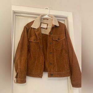 Cotton On Brown Corduroy Sherpa-Lined Jacket